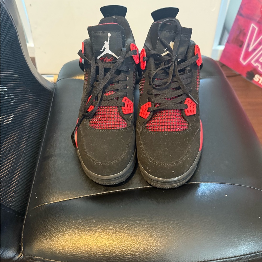 Jordan Kids Black and Red Sneakers